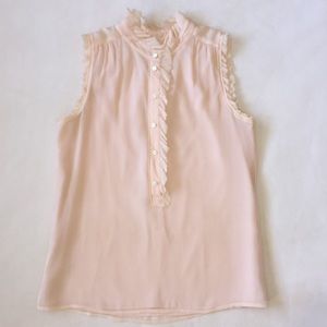 J. Crew Natasha Ruffled Silk Crepe Blouse